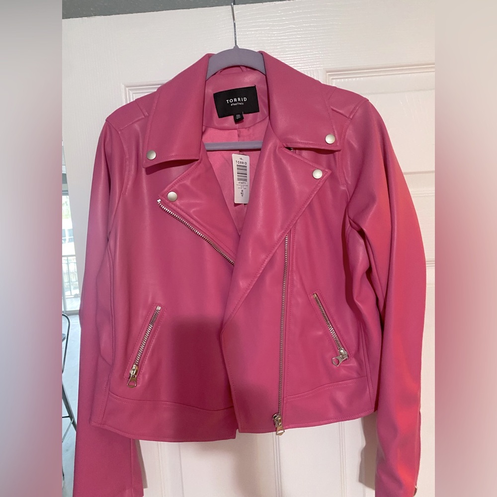 Moto jacket pink
